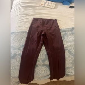 Lulu lemon fast and free maroon leggings